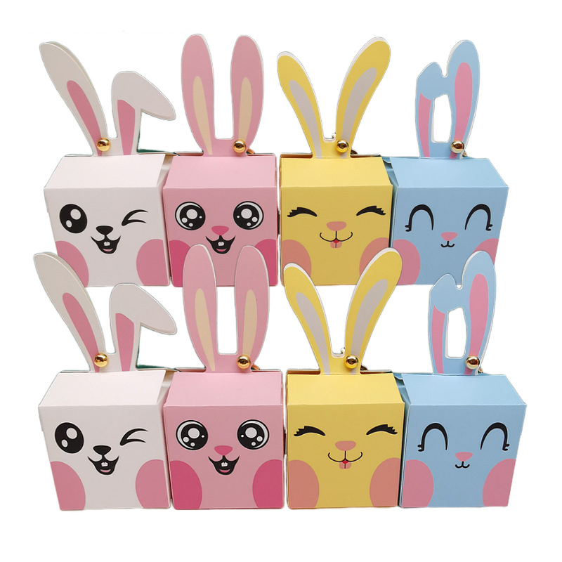 Baby Food Kids - 12/24Pcs Cartoon Rabbit Candy Box Happy