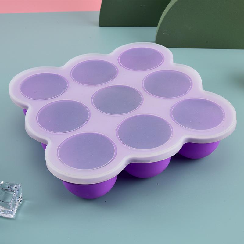 Baby Food Freezer Tray - Baby Food Silicone Container 9Grid Freezer