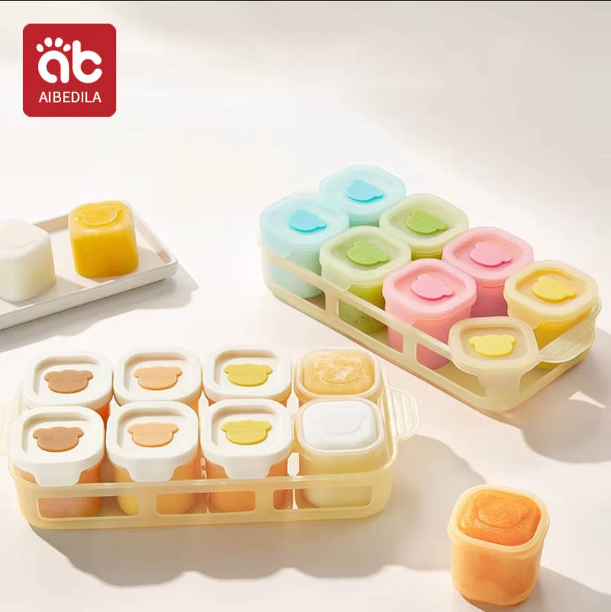 Baby Food Freezer Tray - AIBEDILA Baby Silicone Food Freezer Tray