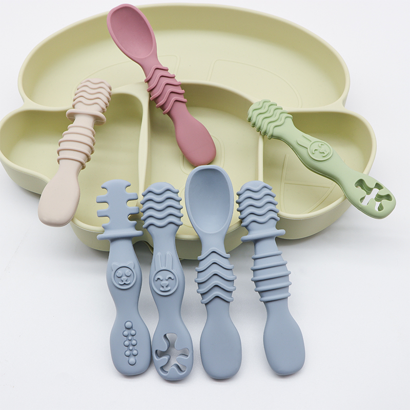 Baby Food For 6 Months - 4pcs Silicone baby Food Spoon, Training
