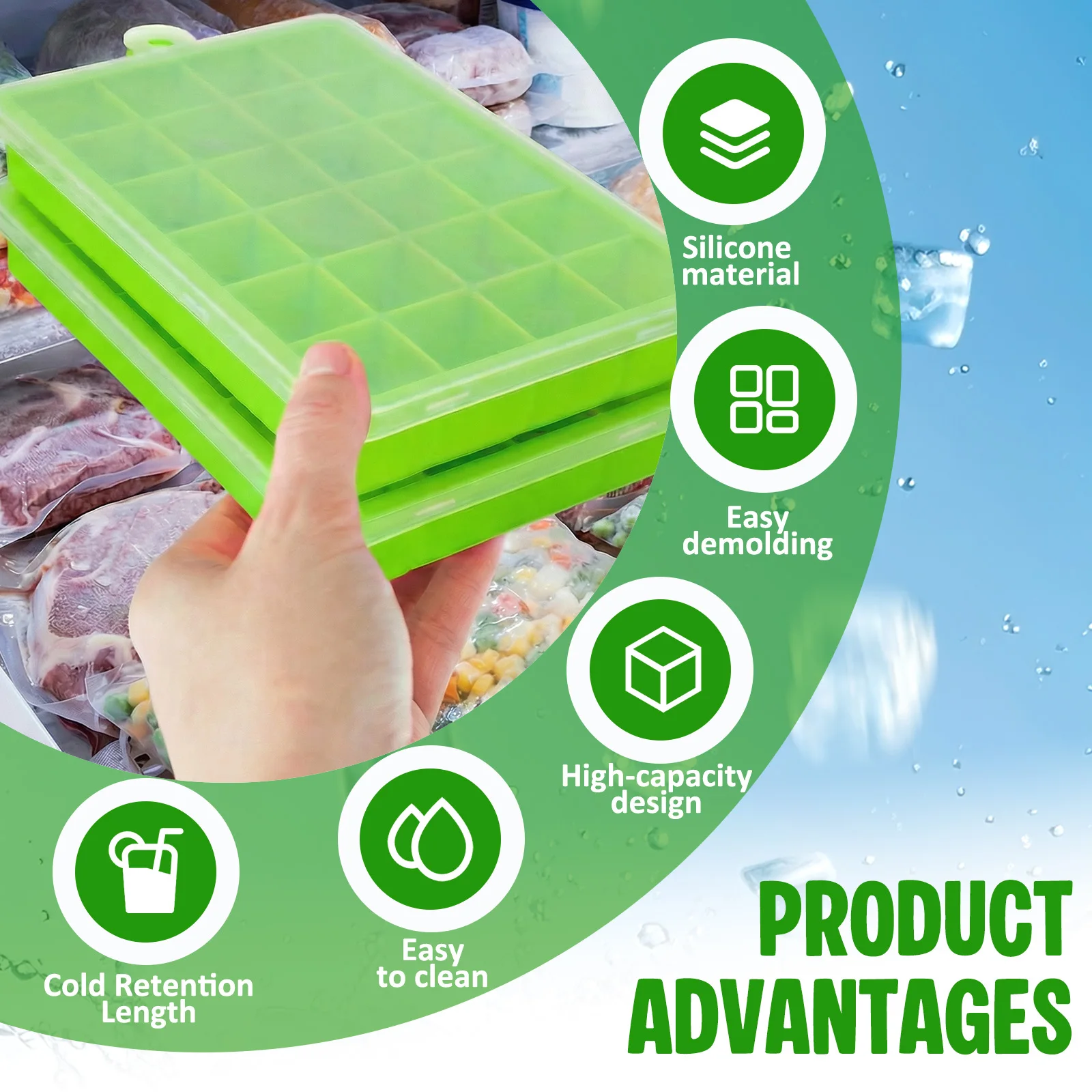 Silicone Ice Cube Tray Easy Re - Baby Food Freezer Tray review and price