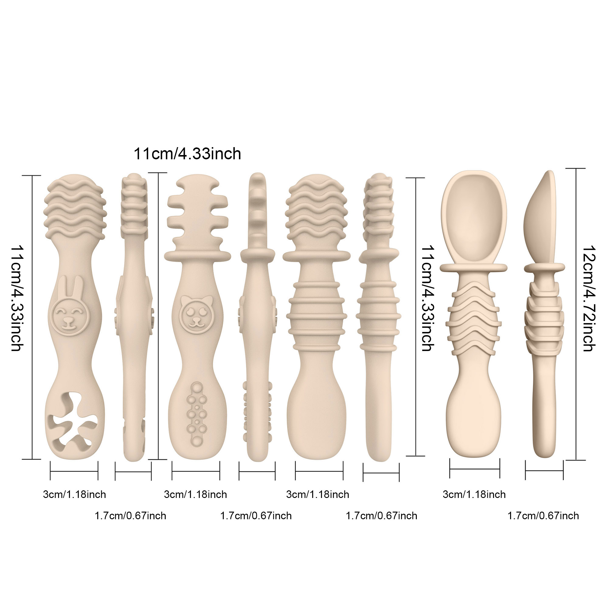 4pcs Silicone baby Food Spoon, - Baby Food For 6 Months review and price